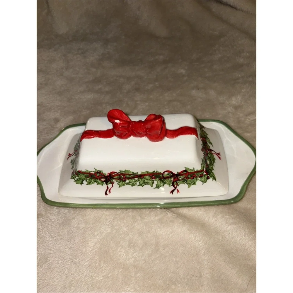 Traditions Holiday Celebrations by Christopher Radko Butter Dish, S&P Shakers